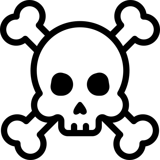Caveira com ossos